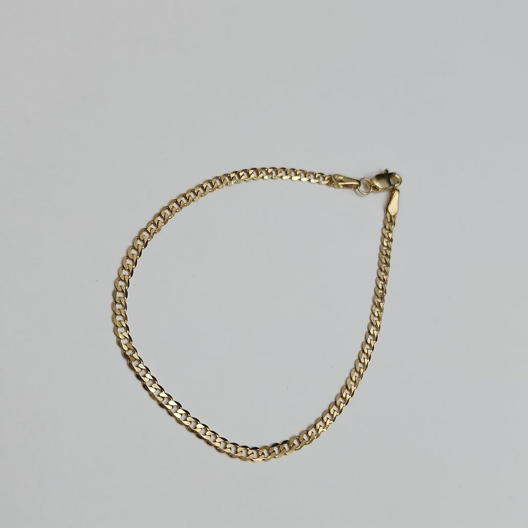 PULSERA TEJIDO BARBADA 14K 18 CM 2 GR (NUEVO)