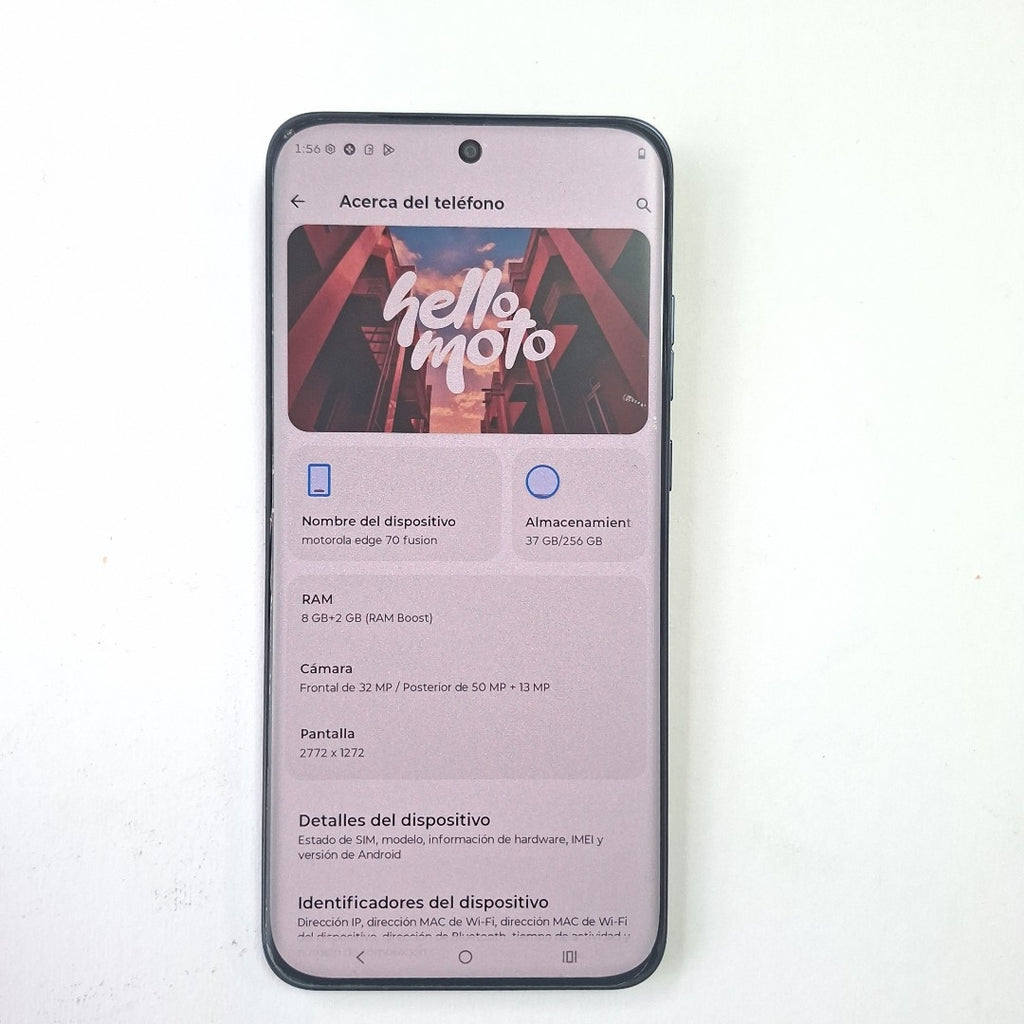 CELULAR MOTOROLA EDGE 70 FUSION XT2605-3 (2026) 256 GB 8 GB RAM (SEMINUEVO)