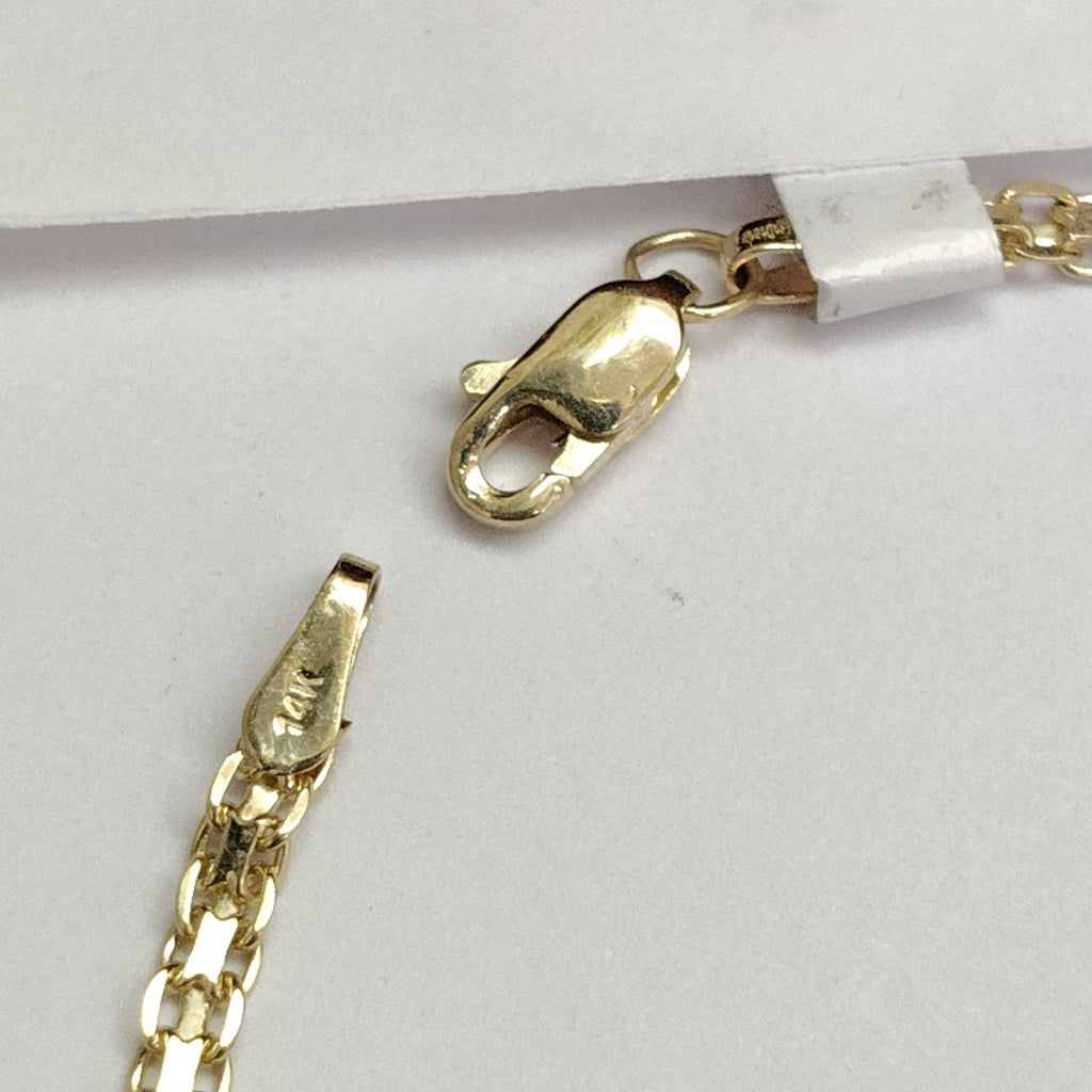 PULSERA ESPECIAL C FLORES 14K 18 CM 3 GR (NUEVO)