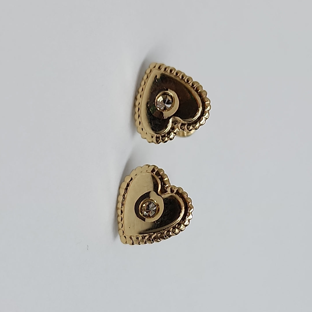 BROQUELES BROQUEL FIG CORAZON C CIRCONIA 14K 0.2614 GR (NUEVO)