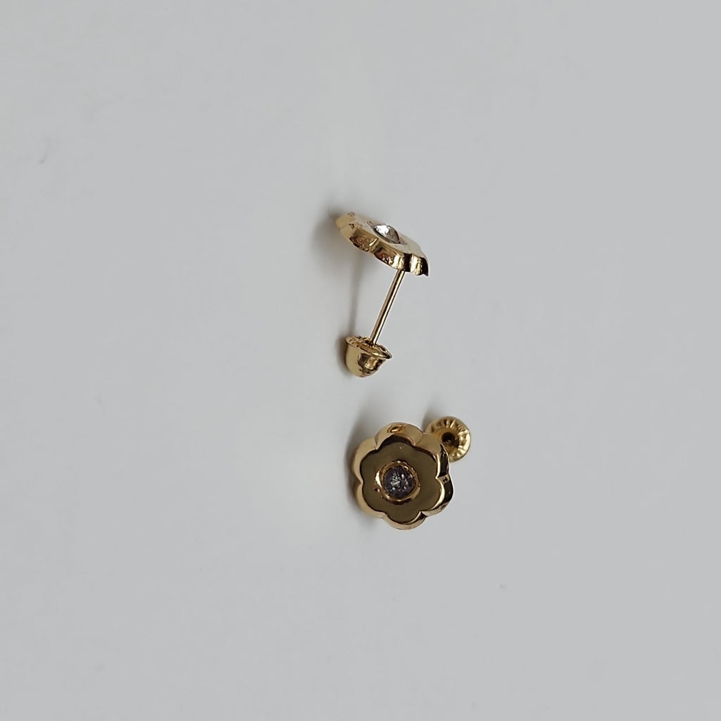 BROQUELES BROQUEL FIG FLOR C CIRCONIA 14K 0.2581 GR (NUEVO)