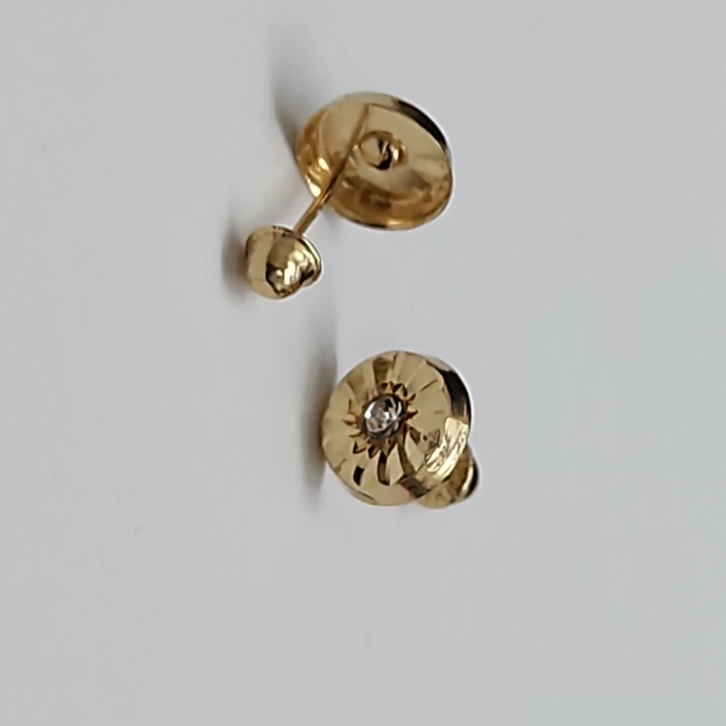 BROQUELES BROQUEL FIG BOTON C CIRCONIA 14K 0.2916 GR (NUEVO)