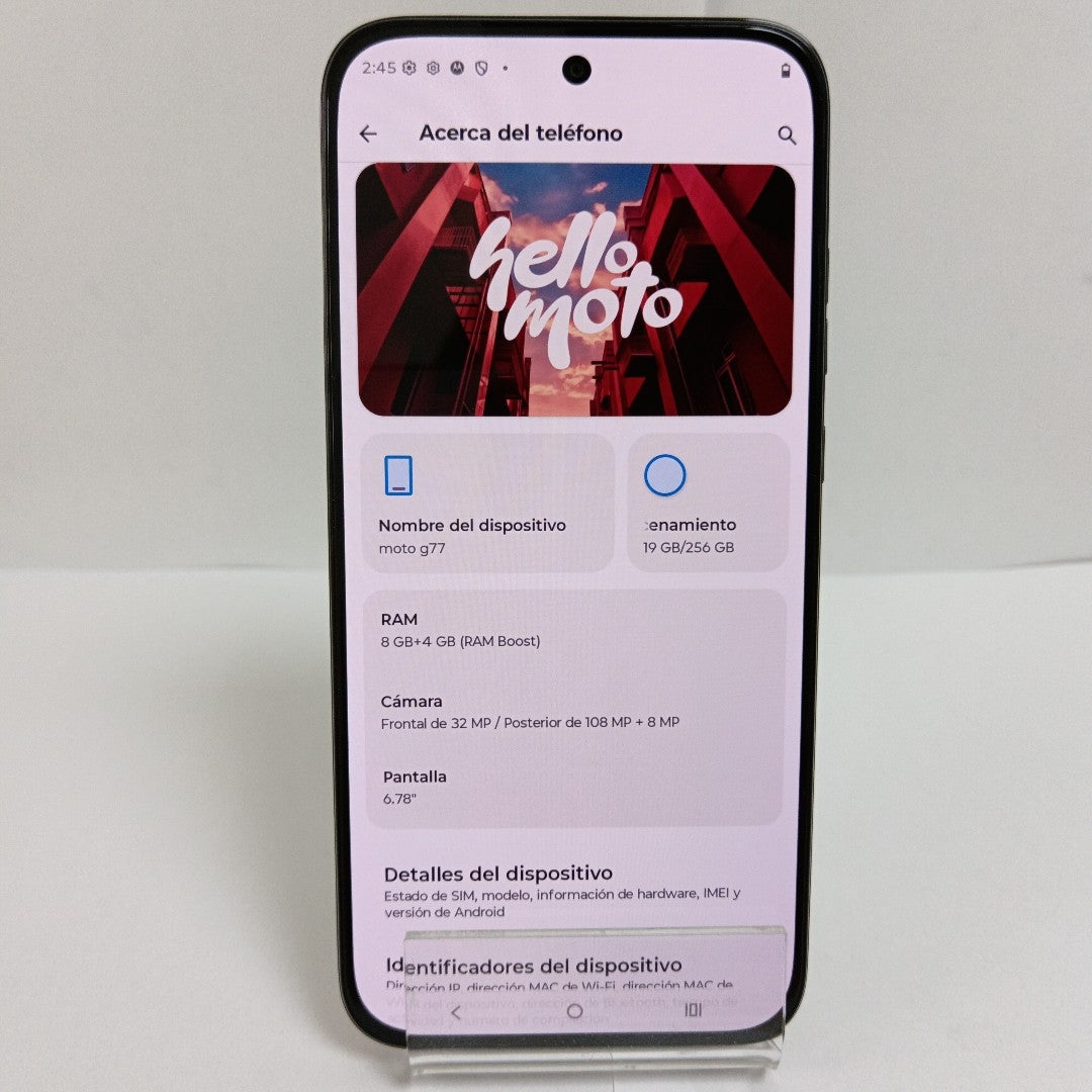 CELULAR MOTOROLA MOTO G77 XT2621-3 (2026) 256 GB 8 GB RAM (SEMINUEVO)