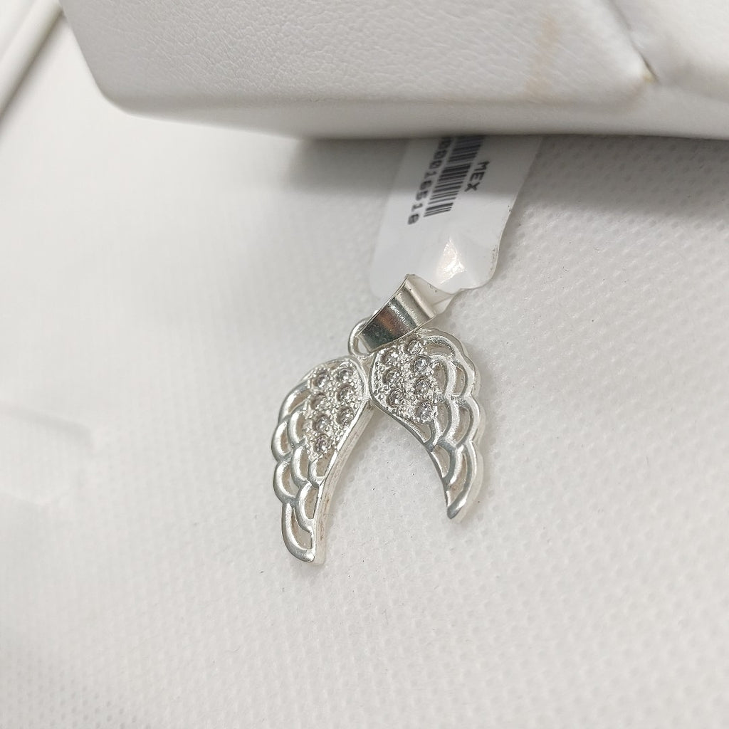 DIJE ALAS C/CIRCONIAS PLATA .925 2.4 GR (NUEVO)