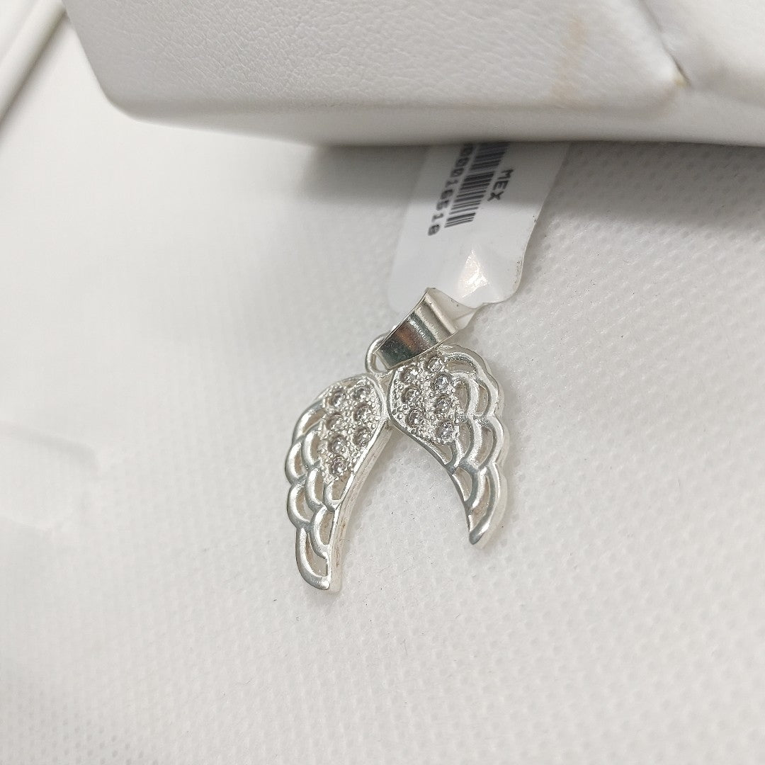 DIJE ALAS C/CIRCONIAS PLATA .925 2.4 GR (NUEVO)