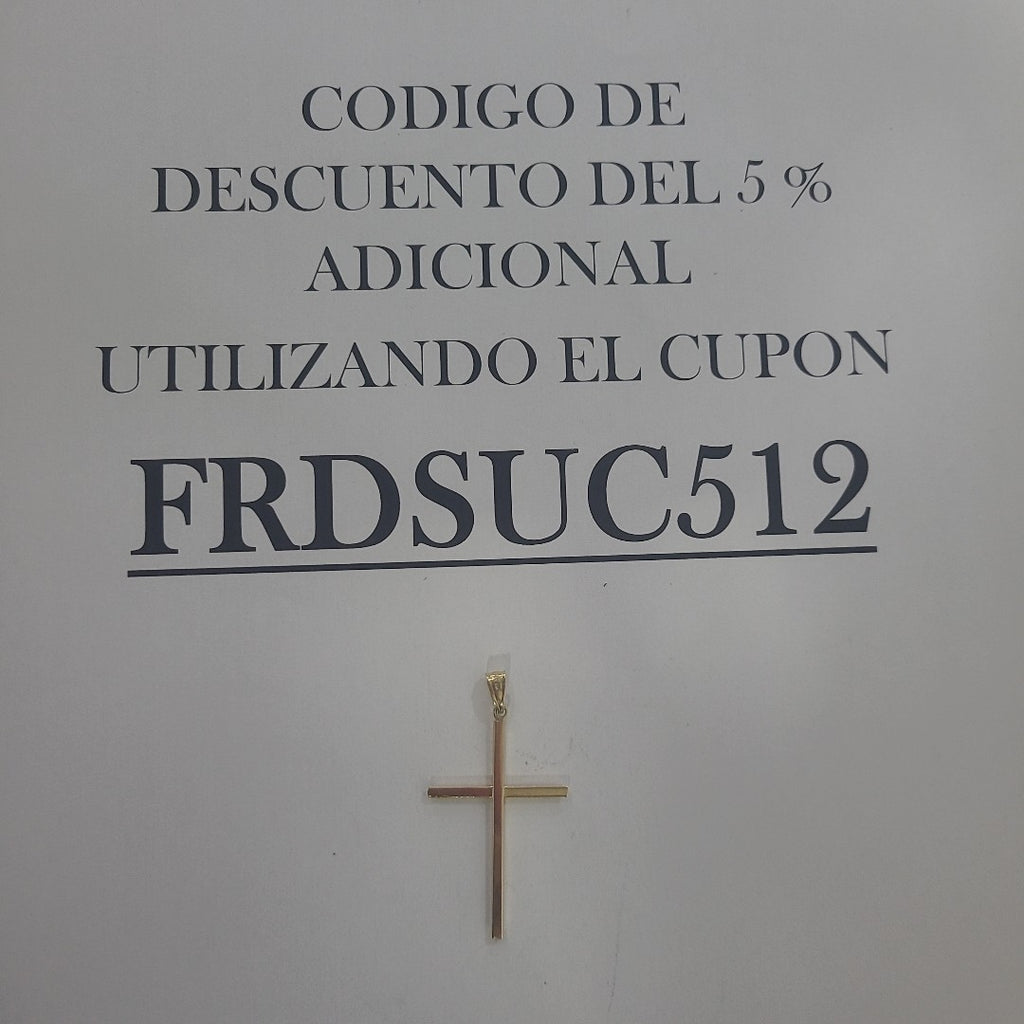 CRUZ,DIJE ORO 14 K 1,10 GRMS (SEMINUEVO)