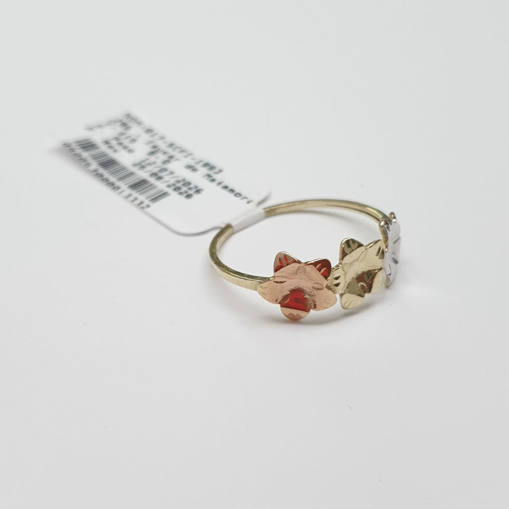 ANILLOS ANILLITO FIG FLORES 10K TALLA 9 1.3 GR (NUEVO)