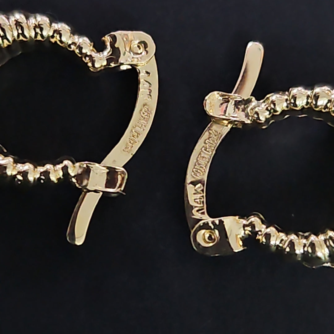 ARETES ARRACADA ESTRIADAS 14K 1.1 GR (NUEVO)