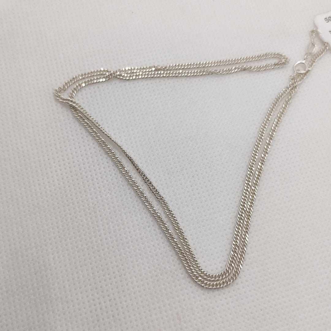 CADENA BARBADA PLATA .925 50 CM 4.22 GR (NUEVO)