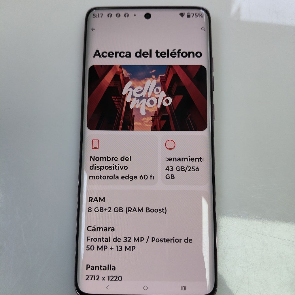 CELULAR MOTOROLA EDGE 60 XT2505-1 (2025) 256 GB 8 GB RAM (SEMINUEVO)