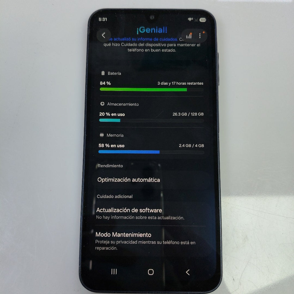CELULAR SAMSUNG GALAXY A16 5G SM-S166V (2024) 128 GB 4 GB RAM (SEMINUEVO)