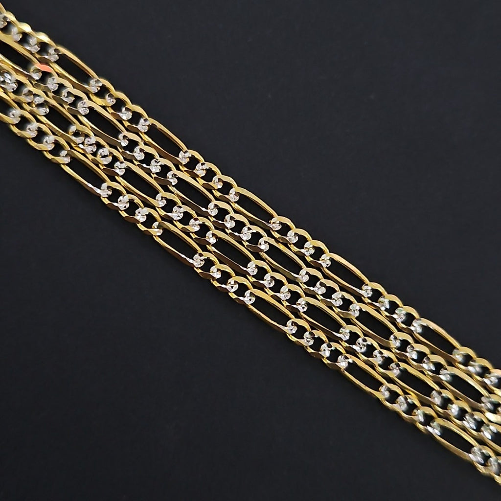 CADENA 3X1 DIAMANTADA 14K 55 CM 4.8 GR (NUEVO)