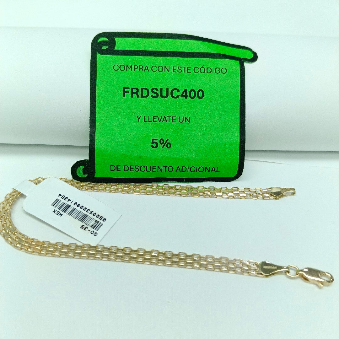 PULSERA ESPECIAL 10K 21 CM 4.4 GR (NUEVO)