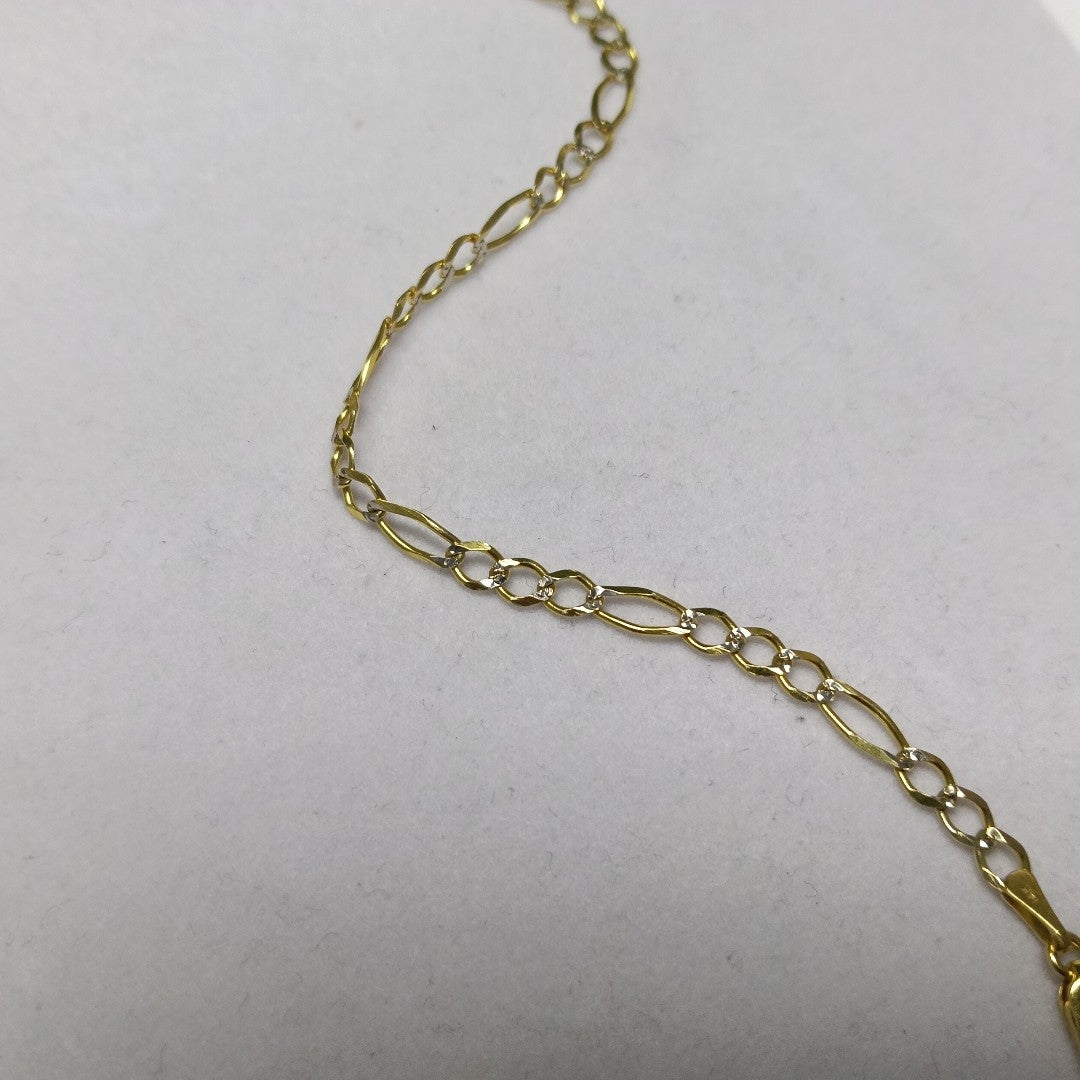 PULSERA 3X1 DIAMANTADA 14K 18 CM 2.7 GR (NUEVO)