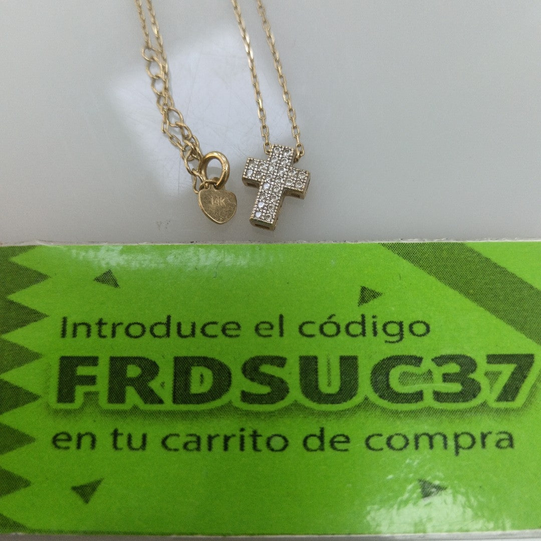 CADENA,CRUZ ORO 14 K 1,60 GRMS (SEMINUEVO)