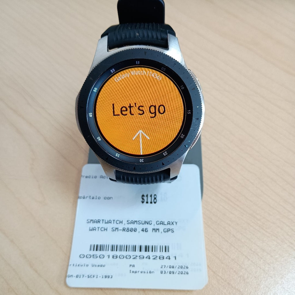 SMARTWATCH SAMSUNG GALAXY WATCH SM-R800 46 MM GPS (SEMINUEVO)