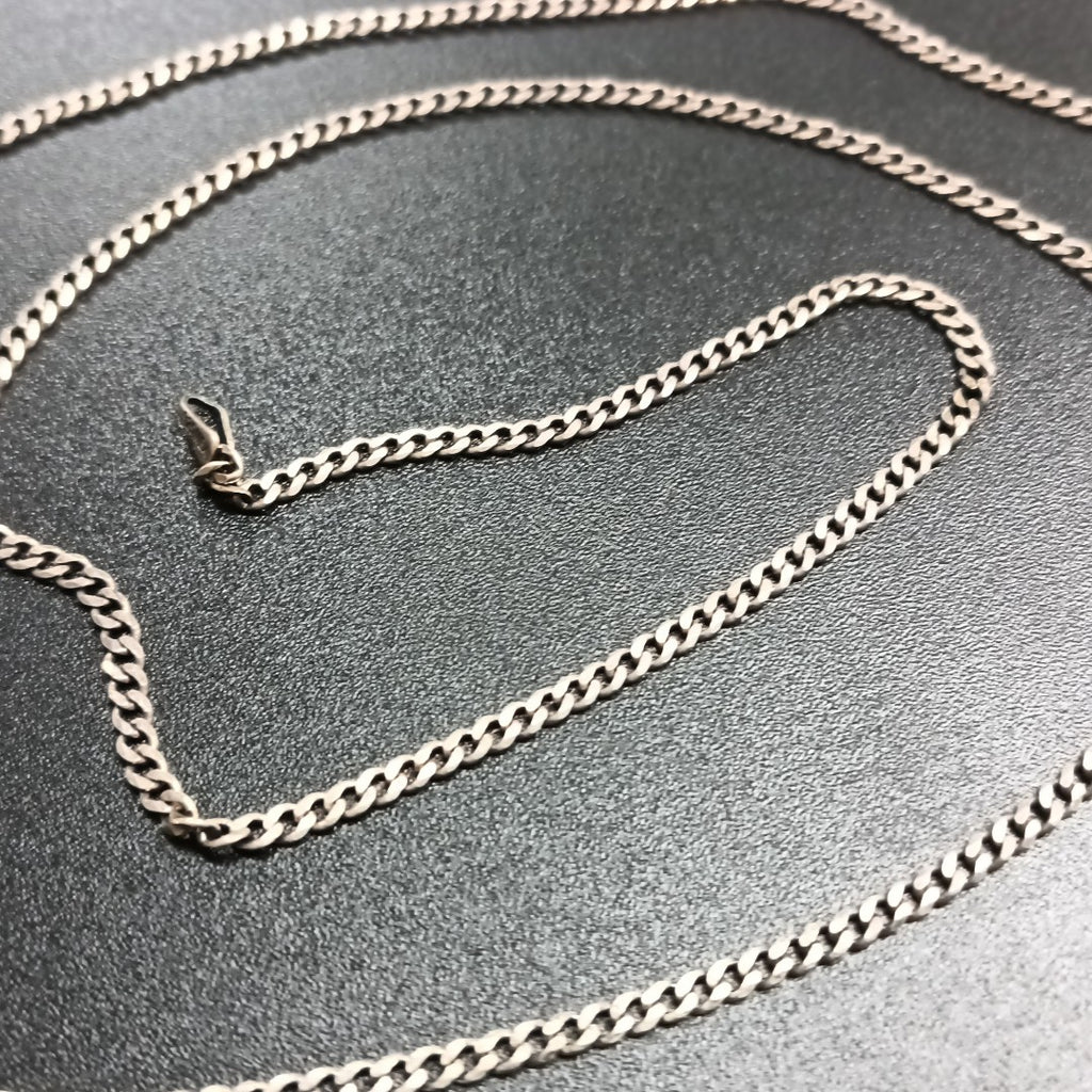 CADENA TEJIDO BARBADO PLATA .925 60 CM 5.6 GR (NUEVO)