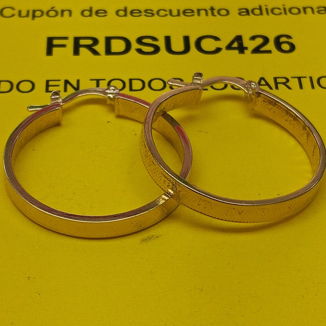 ARETES TEJIDO ARRACADAS CON NUMEROS ROMANOS 14K 2.7 GR (NUEVO)