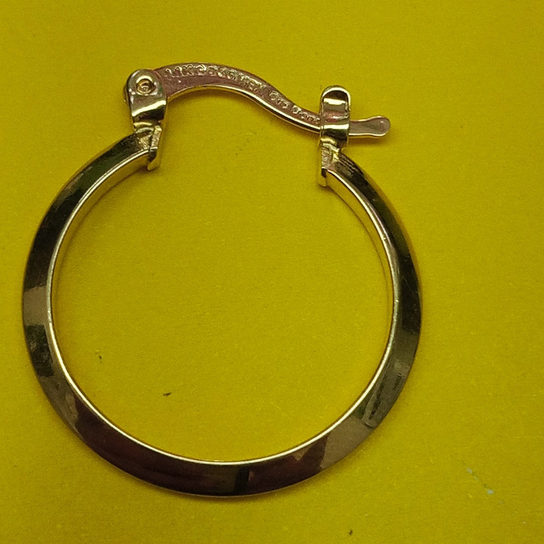 ARETES TEJIDO ARRACADAS LISAS 14K 1.2 GR (NUEVO)