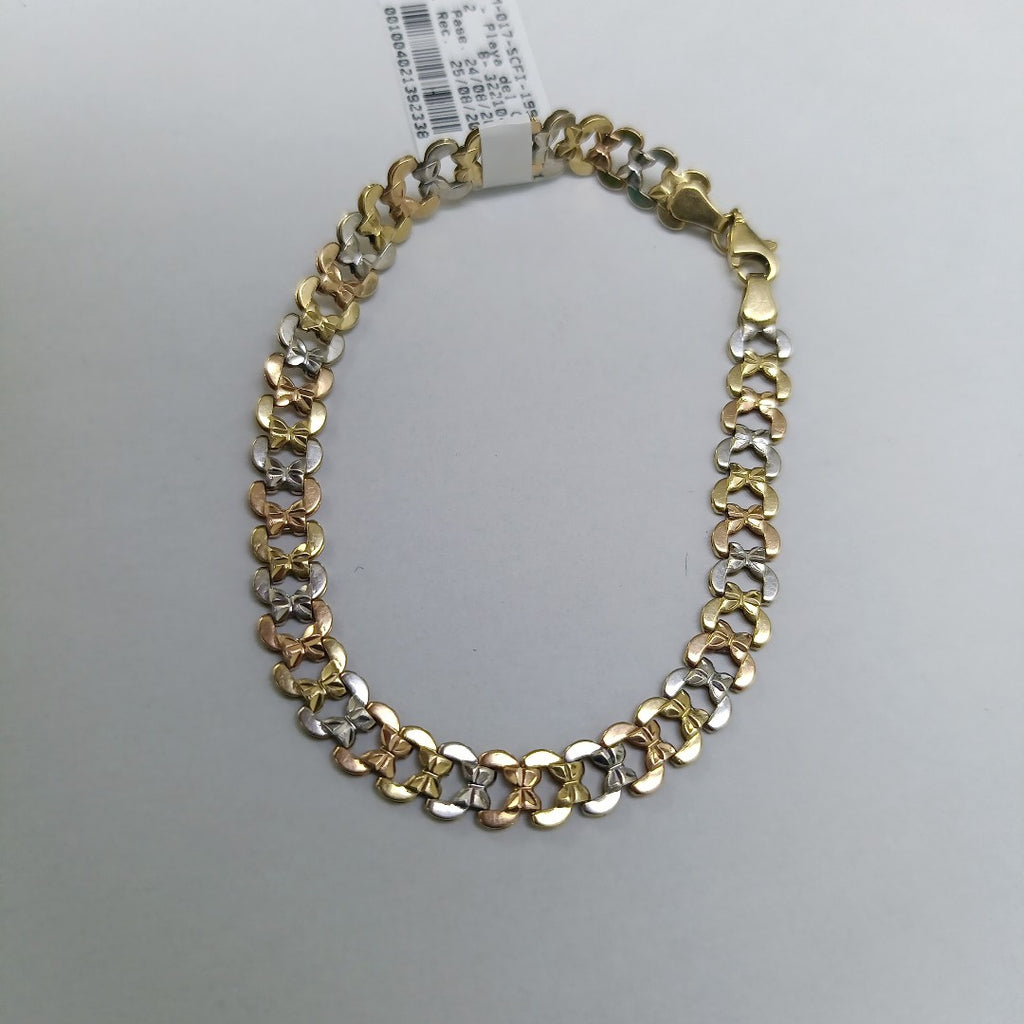 PULSERA ORO COMBINADO 14 K 5.2 GRMS (SEMINUEVO)