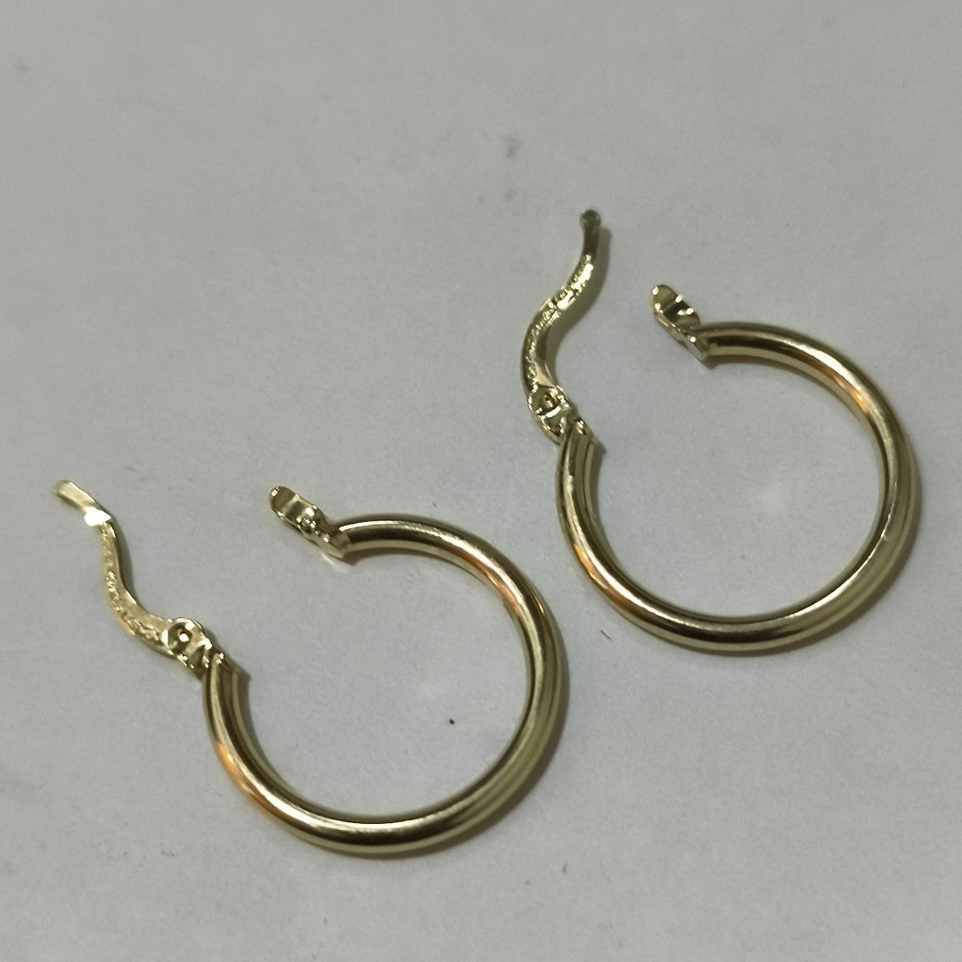 ARETES TEJIDO ARRACADAS LISAS 14K 1.2 GR (NUEVO)