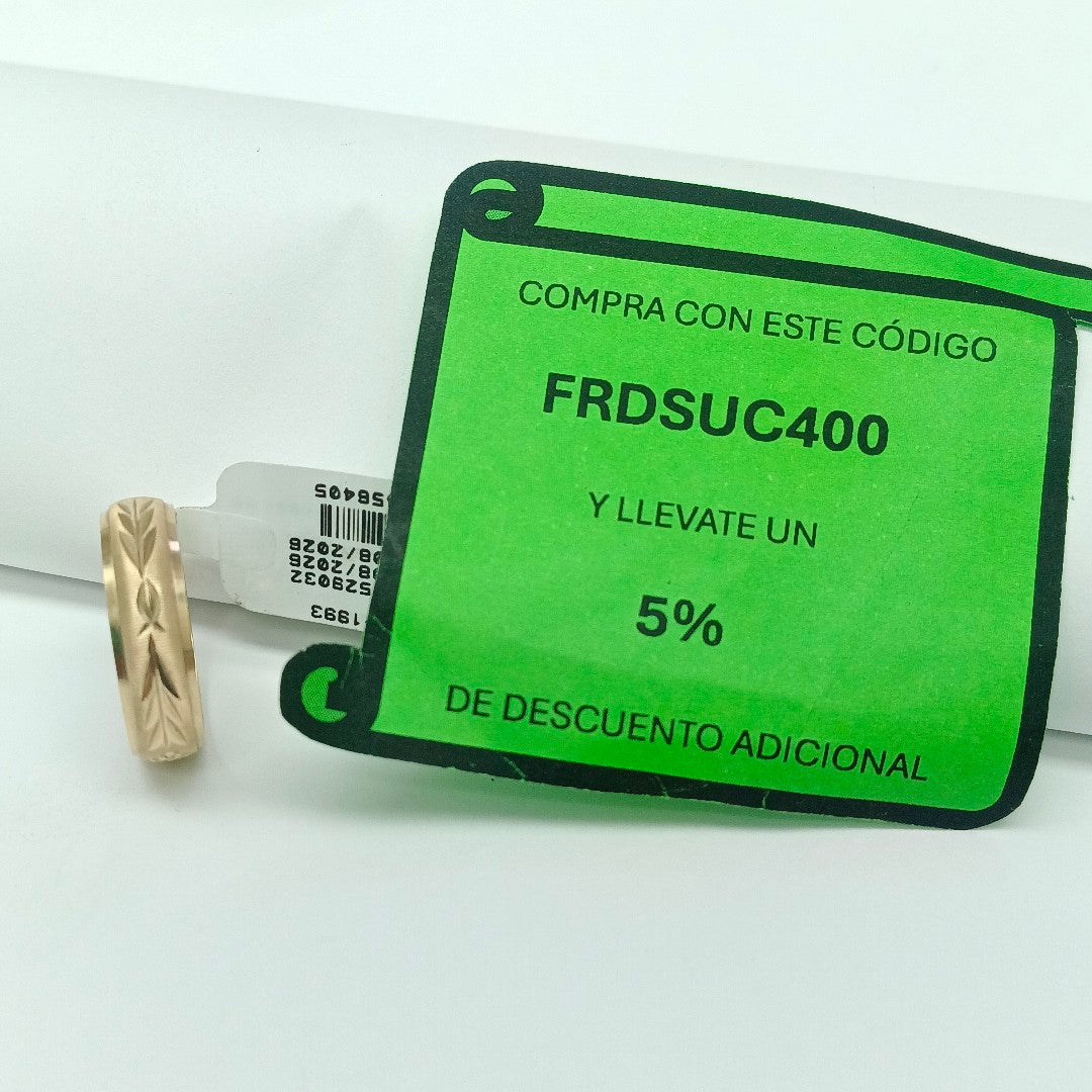 ARGOLLA ORO 8 K 1.9 GRMS (SEMINUEVO)