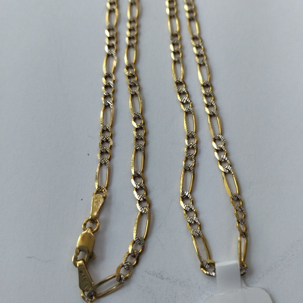 CADENAS TEJIDO 3X1 DIAMANTADO ORO 10K 55 CM 6.5 GR (NUEVO)