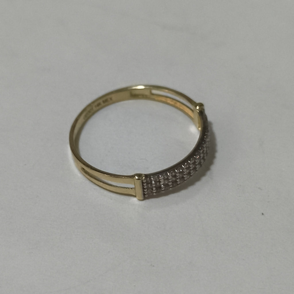 ANILLO ANILLITO C CIRCONIAS 14K 9 TALLA 1.4 GR (NUEVO)
