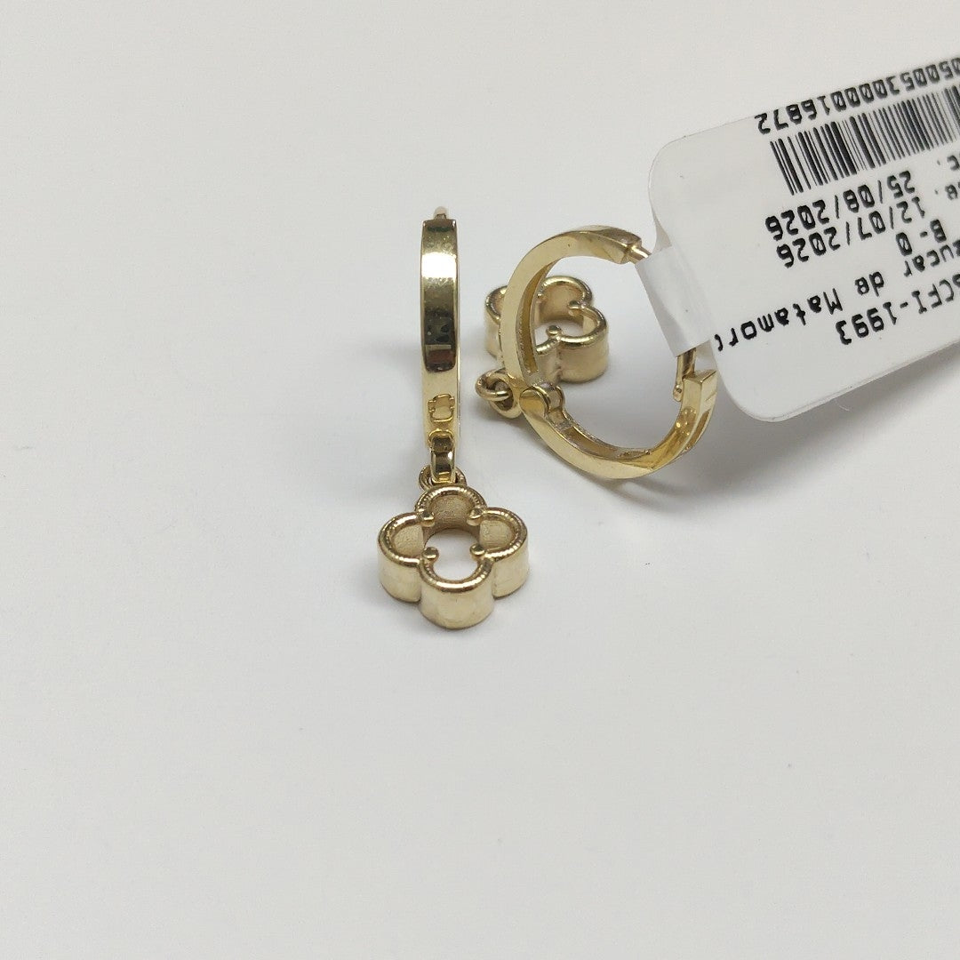 ARETES ARRACADAS CON DIJE 14K 2.4 GR (NUEVO)