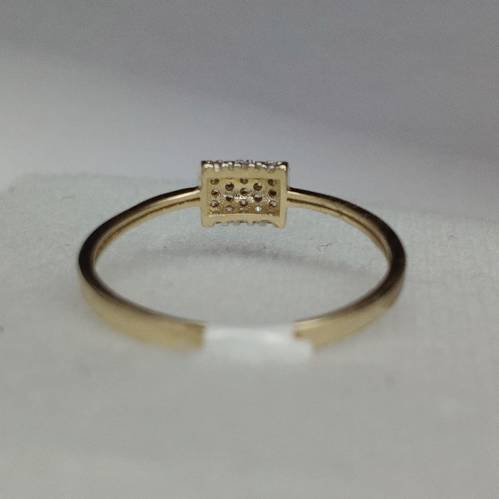 ANILLO ANILLITO C CIRCONIAS 14K 9 TALLA 1.4 GR (NUEVO)