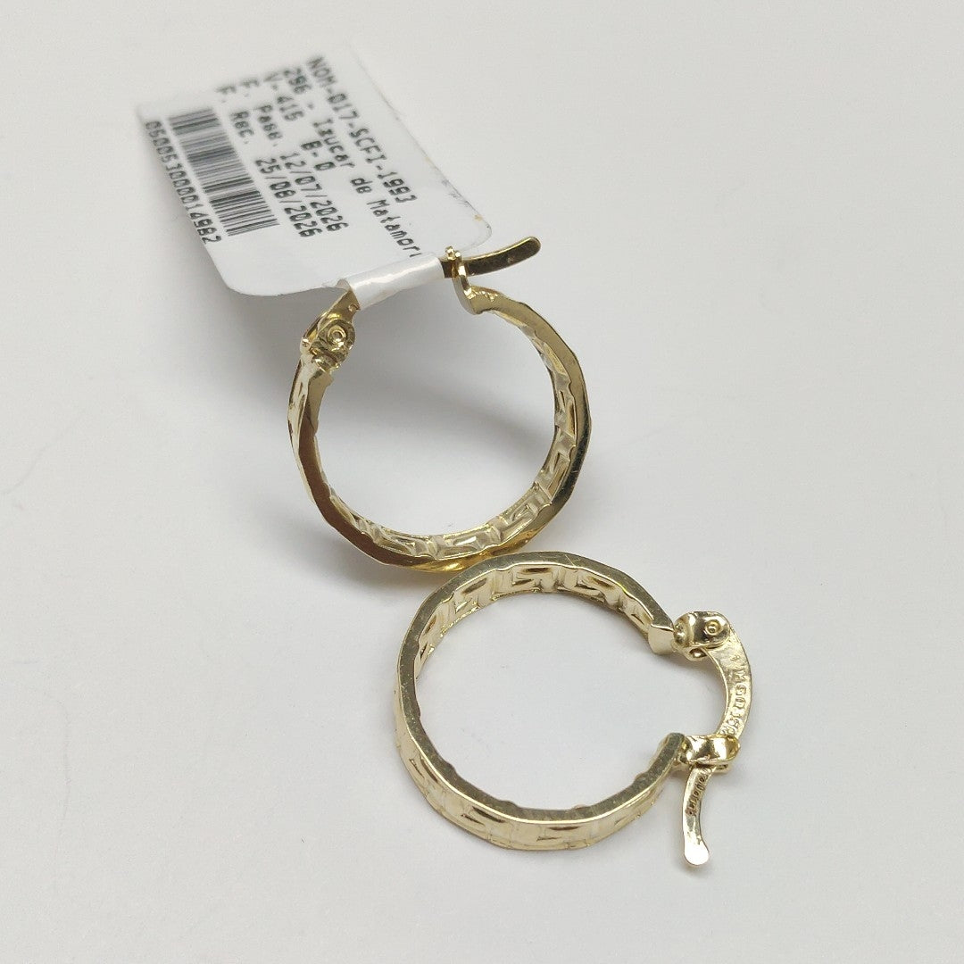 ARETES ARRACADAS FIG GRECAS 14K 1.7 GR (NUEVO)