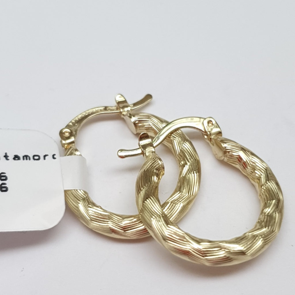 ARETES TEJIDO ARRACADAS ASTRIADAS 14K 2 GR (NUEVO)