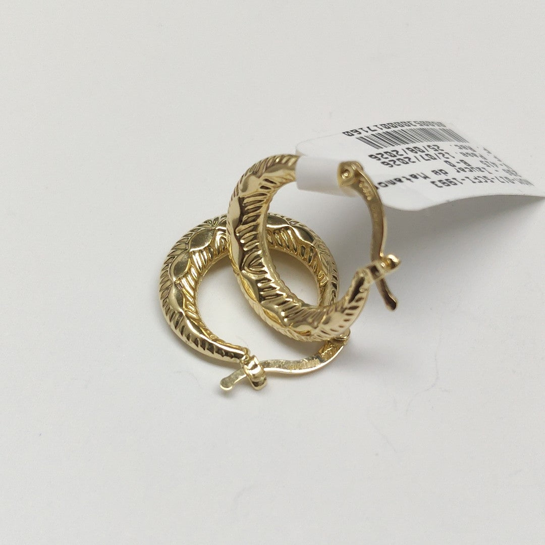 ARETES ARRACADAS HUECAS 14K 1.7 GR (NUEVO)