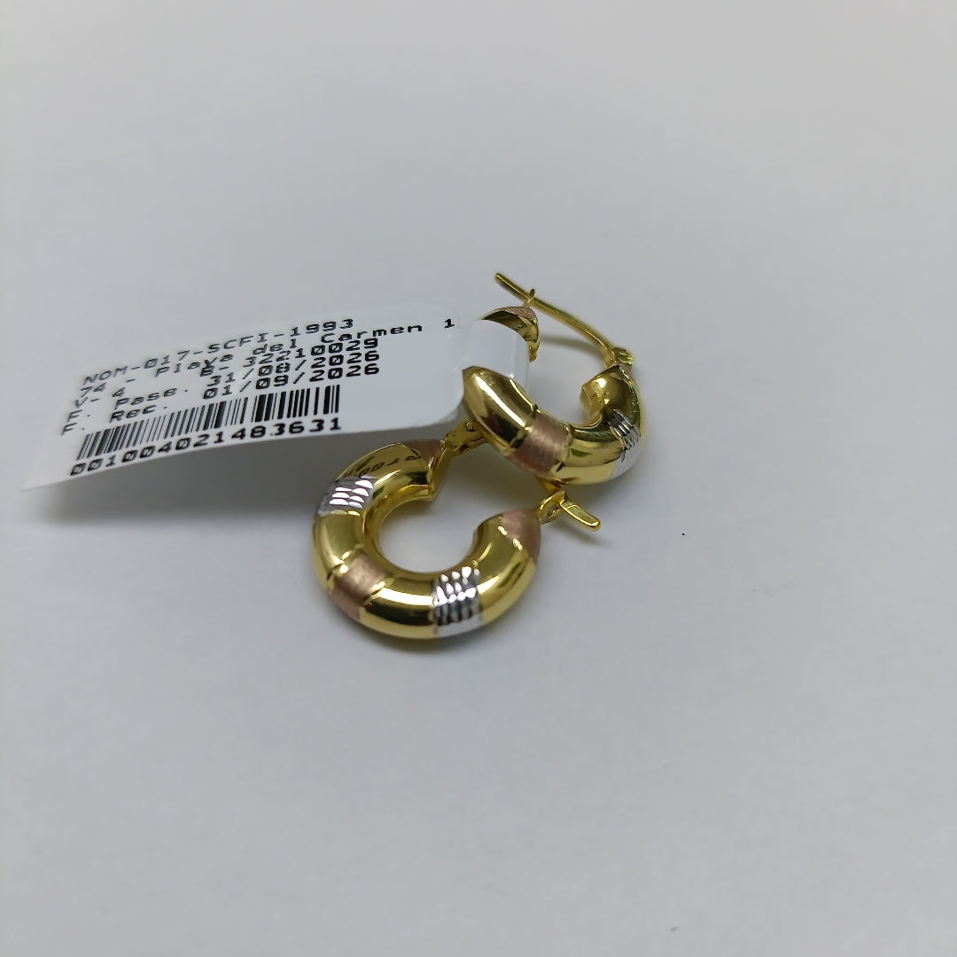 ARRACADAS PAR ORO 14 K 1.9 GRMS (SEMINUEVO)