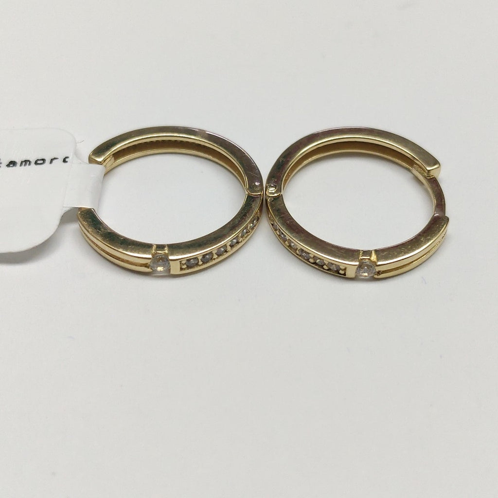ARETES ARRACADAS LISAS 14K 2.3 GR (NUEVO)