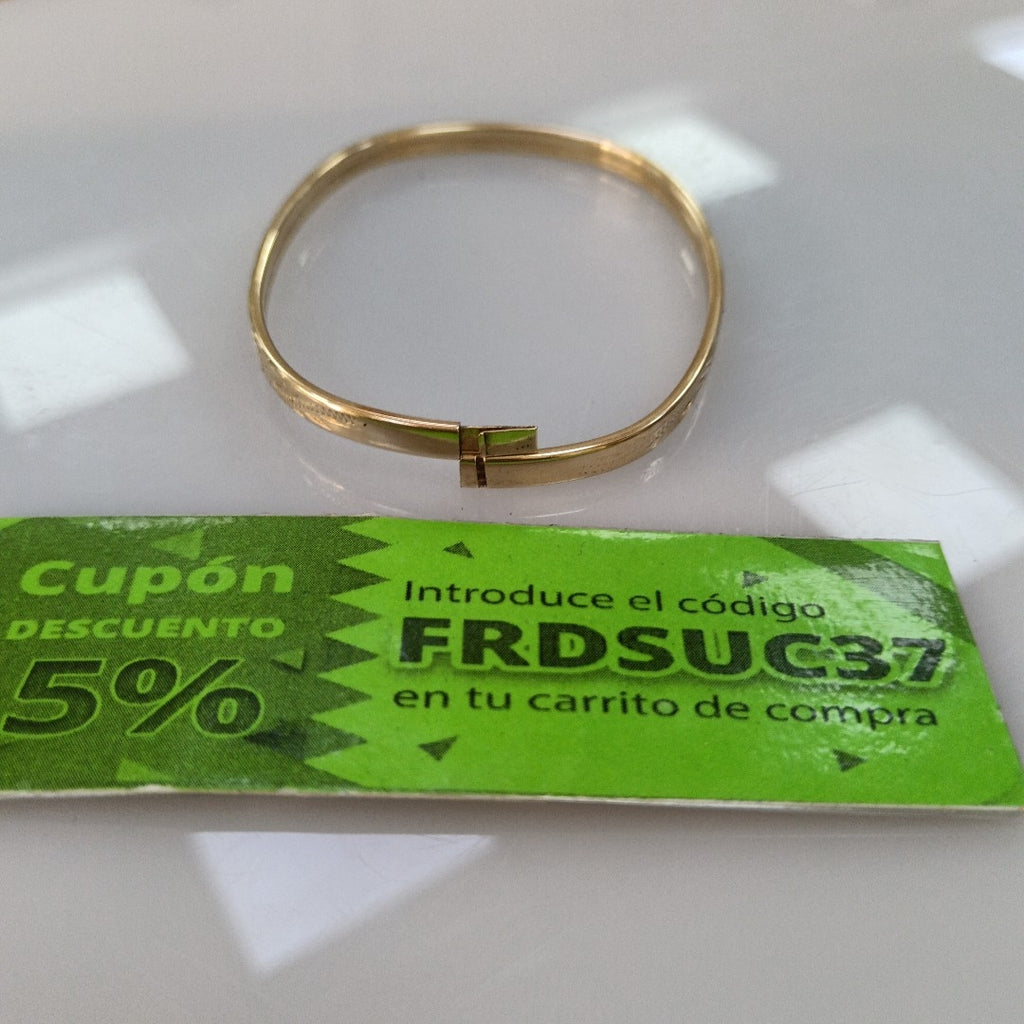 PULSERA RIGIDA ORO 14 K 6.6 GRMS (SEMINUEVO)