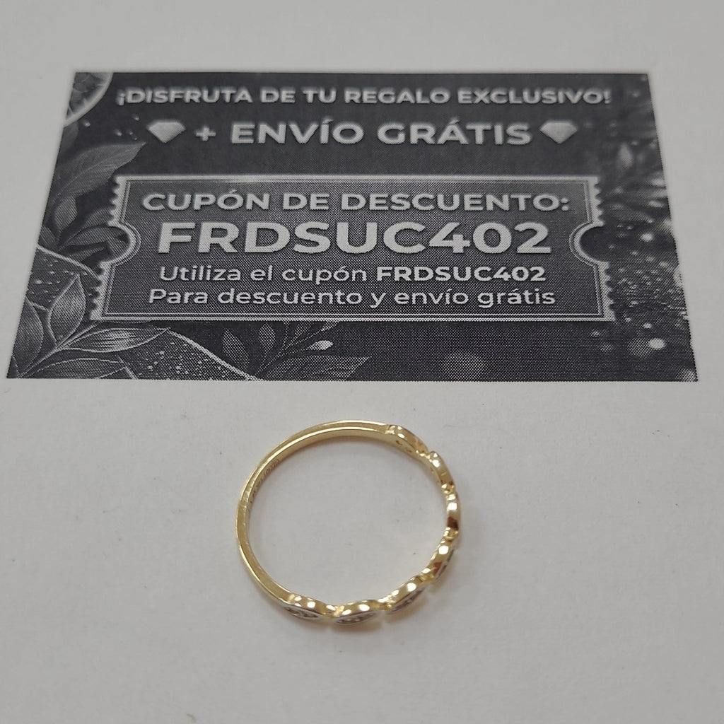 ANILLO ANILLITO FIG C CIRCONIAS 14K 6.5 TALLA 1.1 GR (NUEVO)