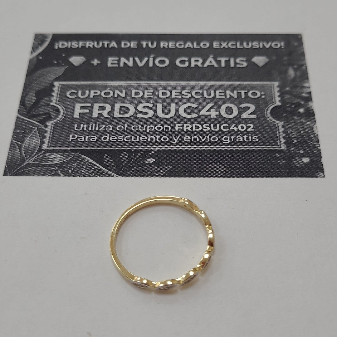ANILLO ANILLITO FIG C CIRCONIAS 14K 6.5 TALLA 1.1 GR (NUEVO)