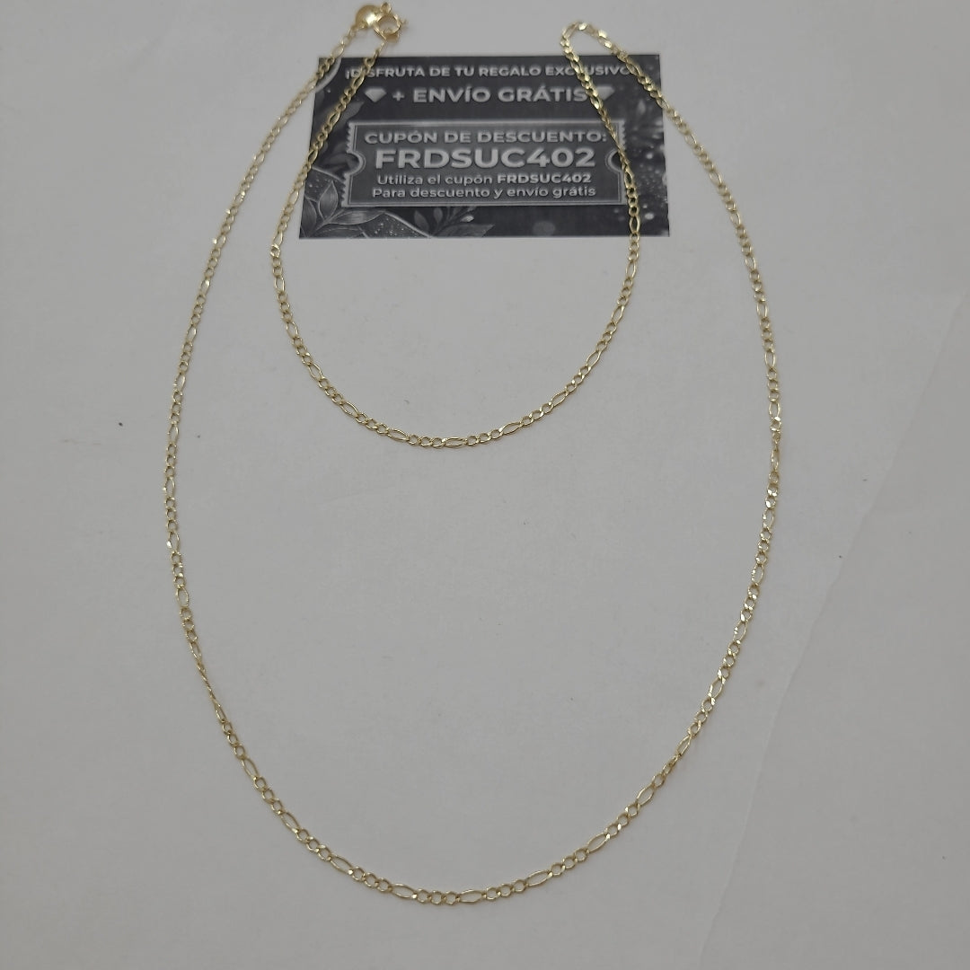 CADENAS TEJIDO ESLABONES ORO 10K 60 CM 2.3 GR (NUEVO)