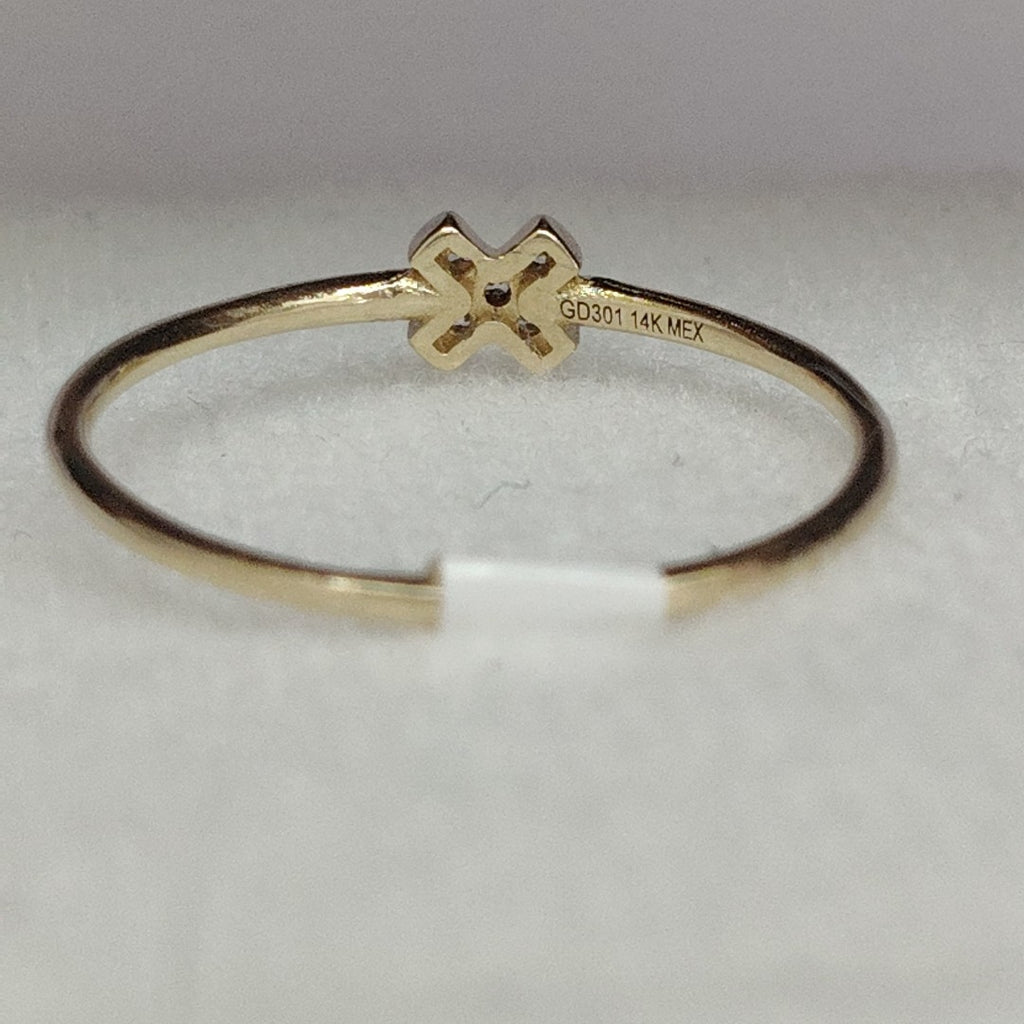 ANILLO ANILLITO C CIRCONIAS 14K 9 TALLA 1.1 GR (NUEVO)