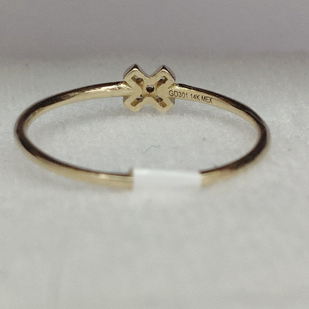 ANILLO ANILLITO C CIRCONIAS 14K 9 TALLA 1.1 GR (NUEVO)