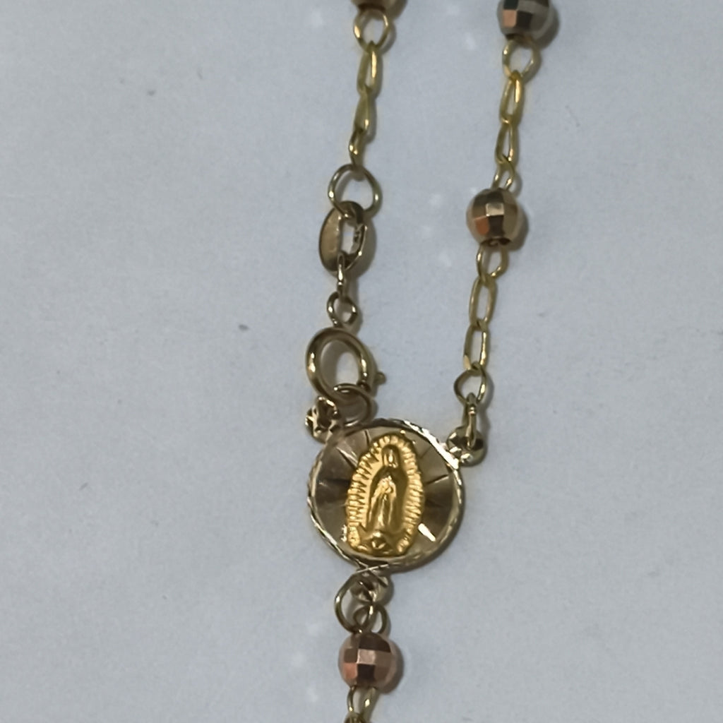 PULSERA DECENARIO COMBINADO 14K 18 CM 3.1 GR (NUEVO)