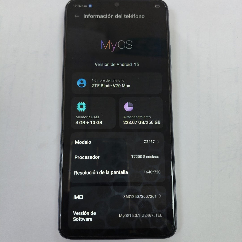 CELULAR ZTE BLADE V70 MAX Z2467 (2025) 256 GB 4 GB RAM (SEMINUEVO)