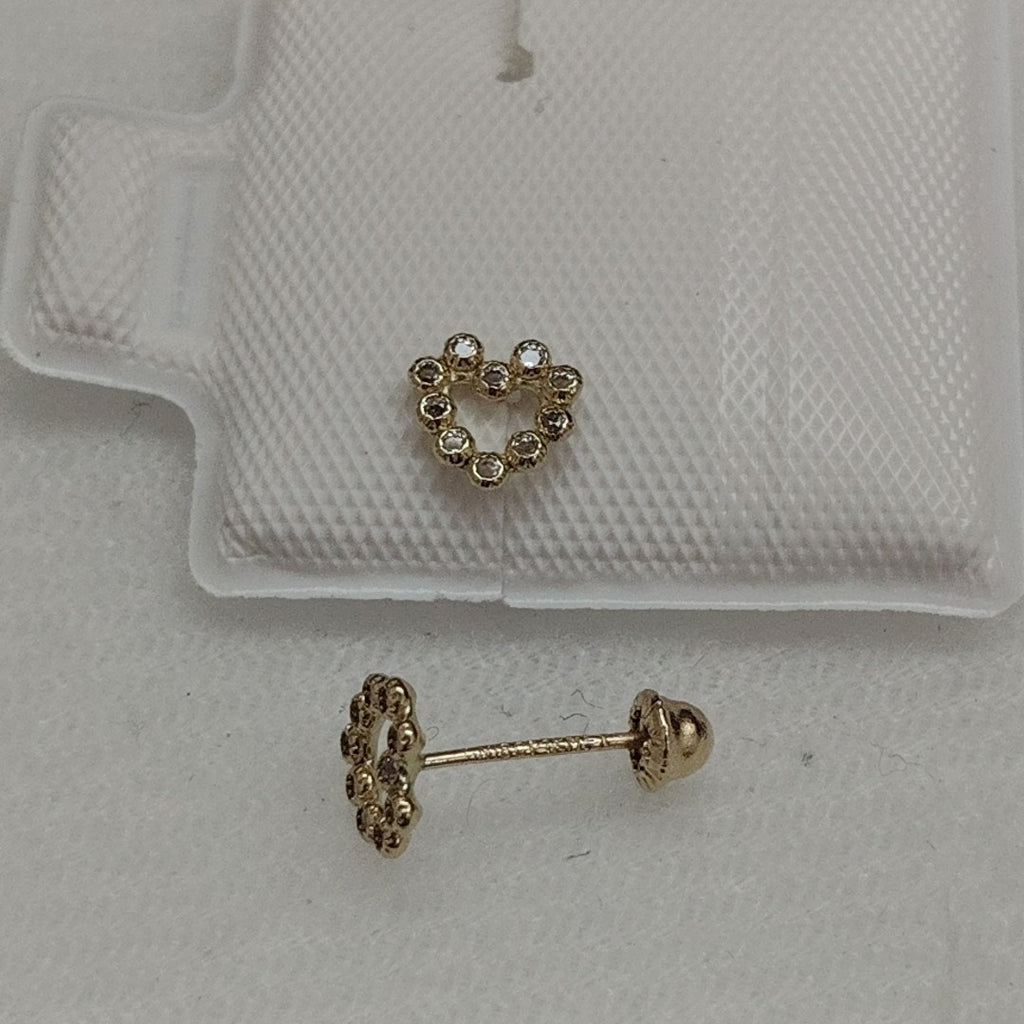 BROQUELES BROQUEL FIG CORAZON 14K 0.23 GR (NUEVO)