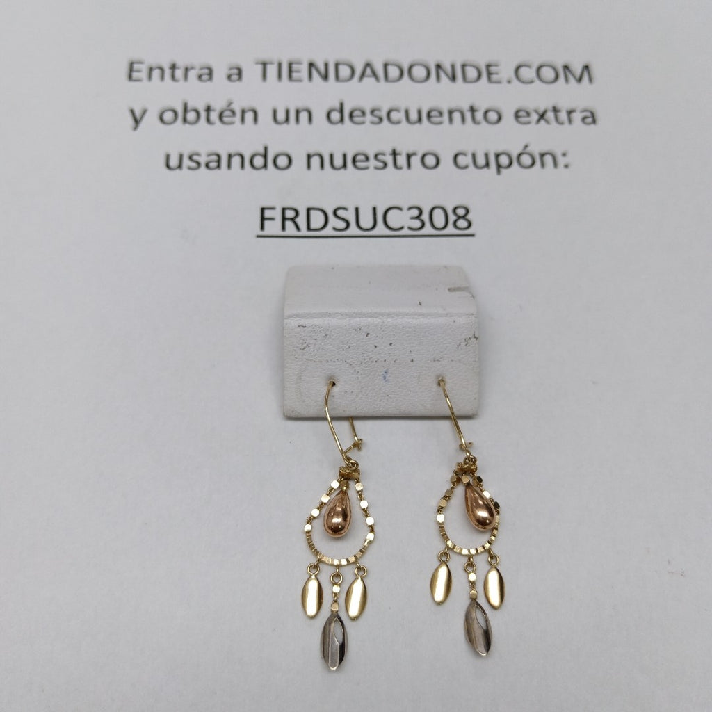 ARETES PAR ORO 14 K 2,10 GRMS (SEMINUEVO)