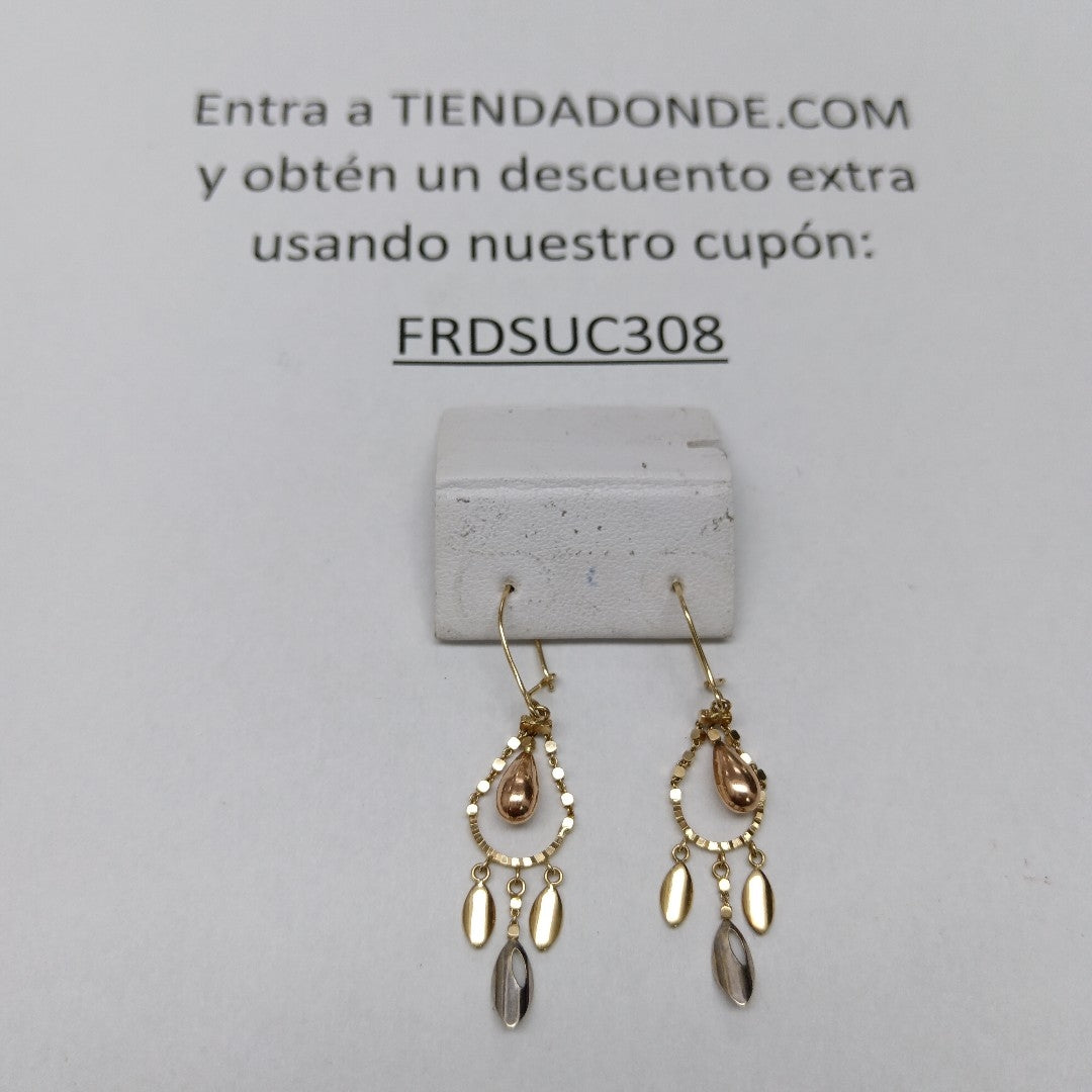 ARETES PAR ORO 14 K 2,10 GRMS (SEMINUEVO)