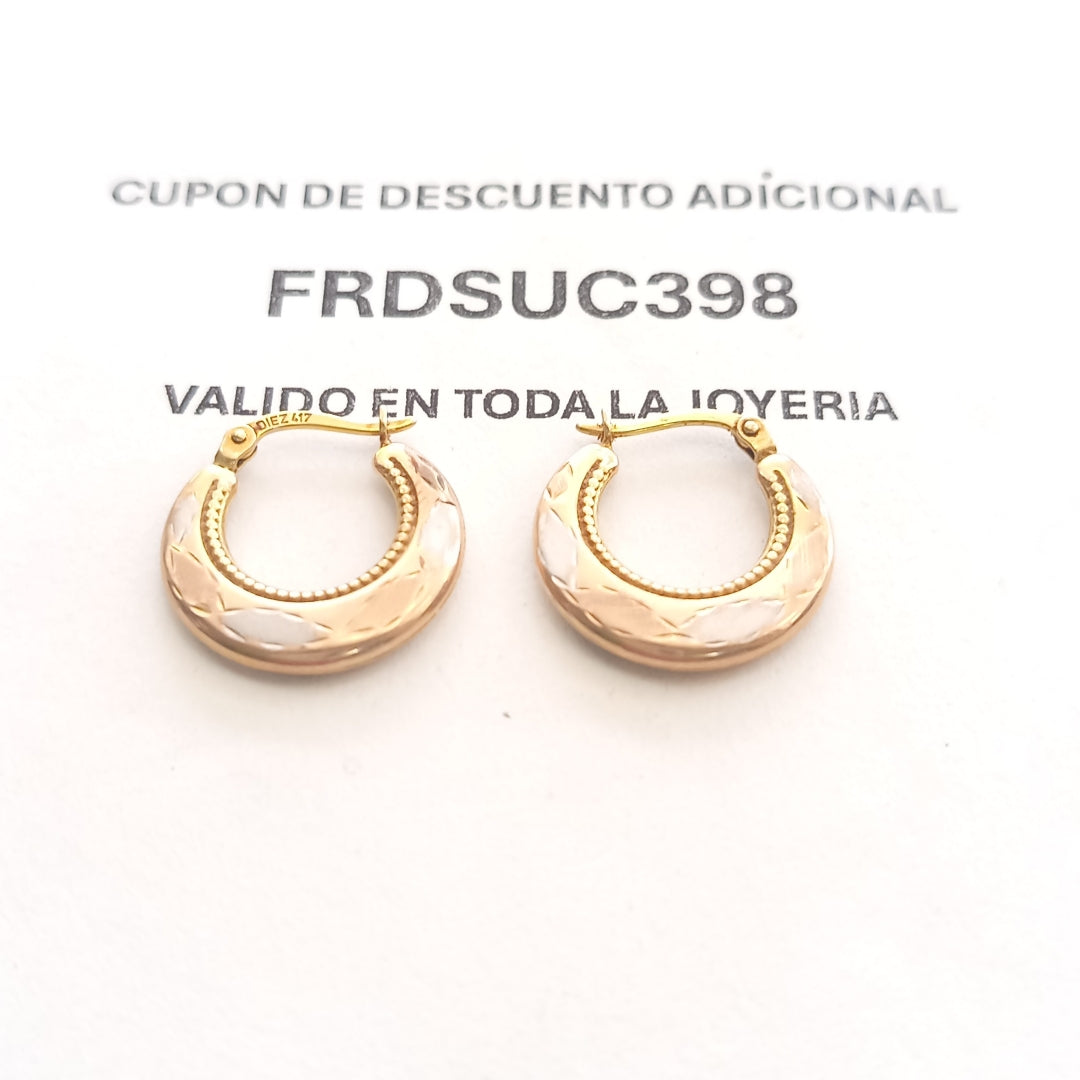 ARRACADAS PAR ORO 10 K 1.6 GRMS (SEMINUEVO)