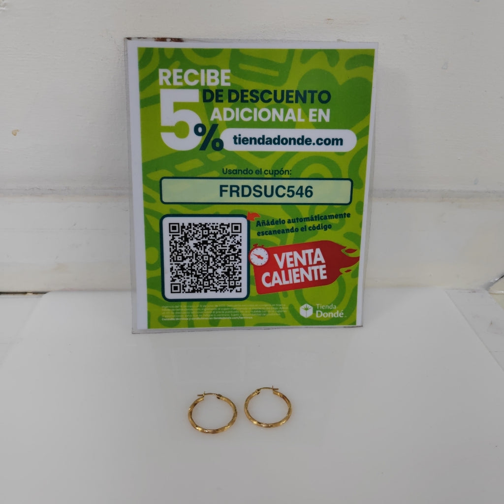 ARRACADAS PAR ORO 14 K 2.6 GRMS (SEMINUEVO)