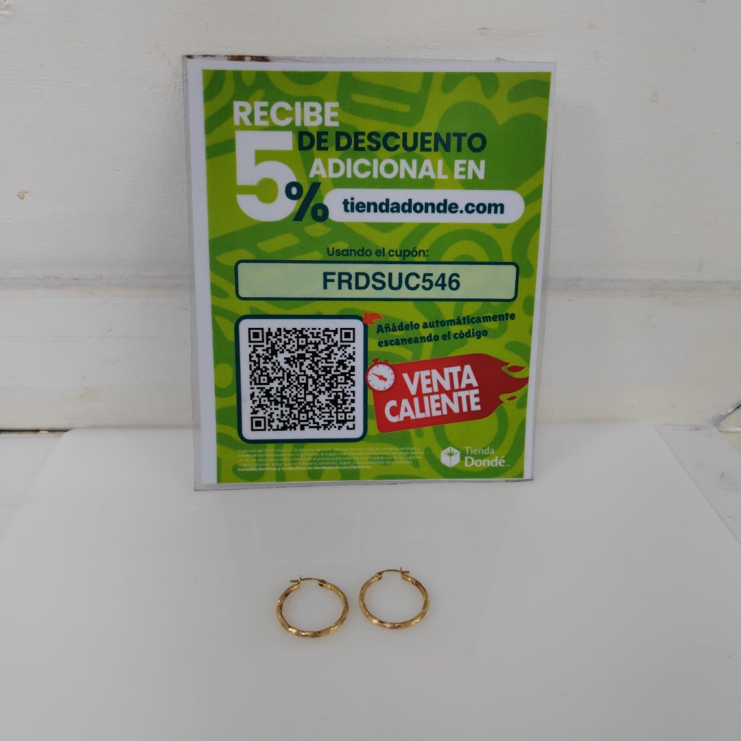 ARRACADAS PAR ORO 14 K 2.6 GRMS (SEMINUEVO)