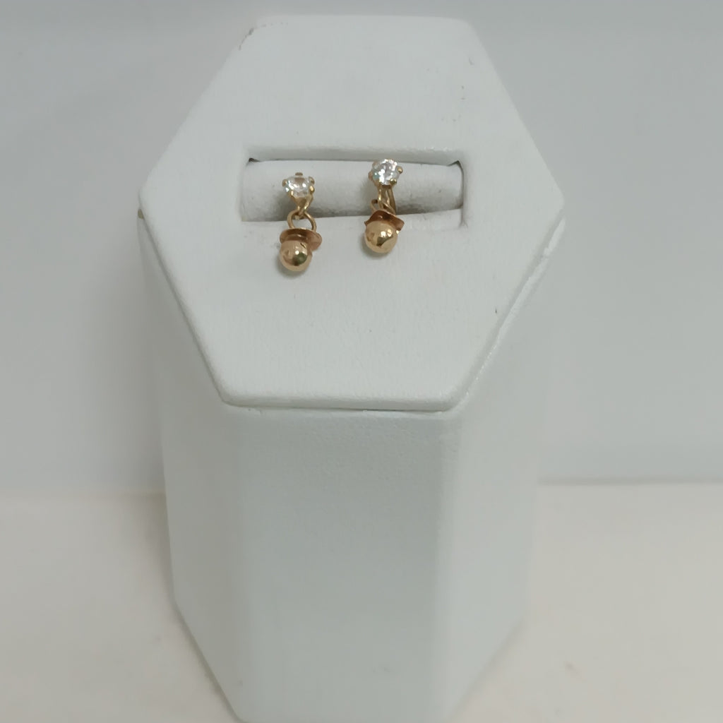 BROQUELES PAR ORO 14 K 0,40 GRMS (SEMINUEVO)